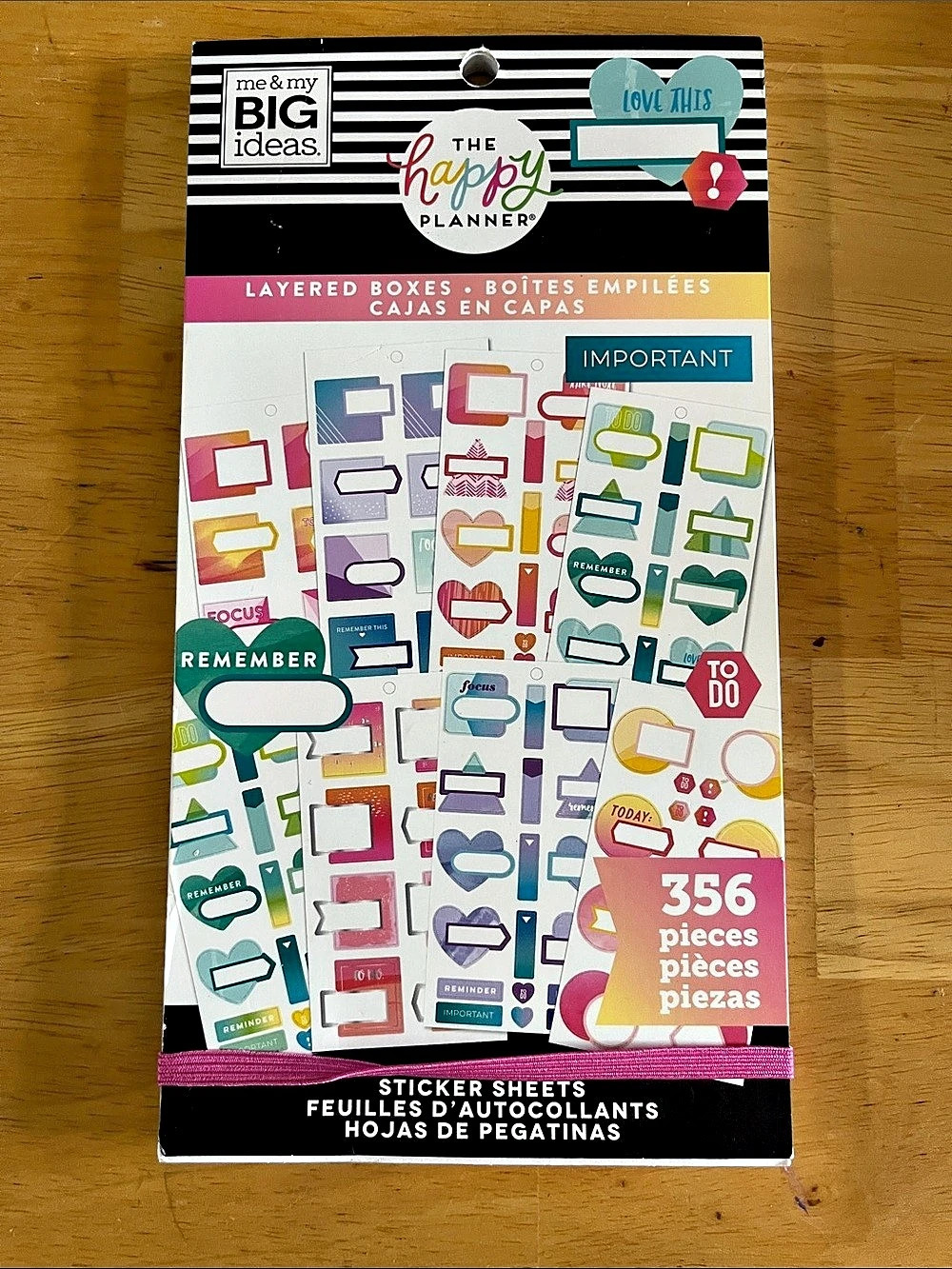 The Happy Planner Layered Boxes Sticker Book